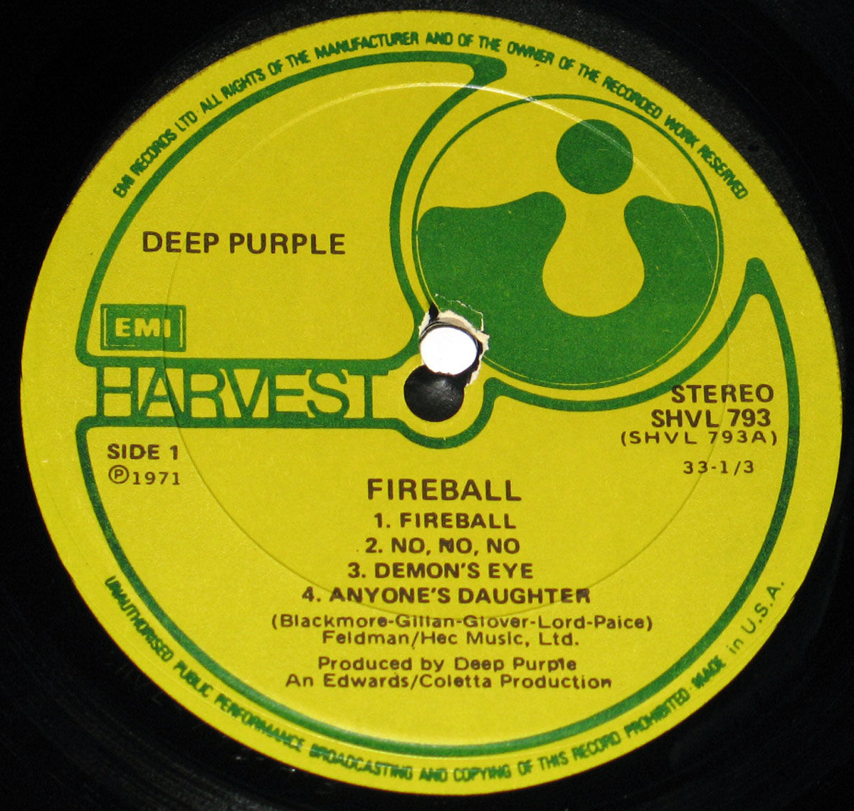High Resolution #5 Photo DEEP PURPLE Fireball USA 